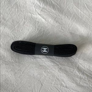NEW CHANEL BLACK SNEAKERS SHOE LACES ONE PAIR 100% AUTHENTIC SEALED NEVER USED